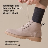 Chaussettes mi-mollet en laine mérinos et coton de qualité supérieure pour hommes, respirantes, anti-odeur, pour toutes les saisons