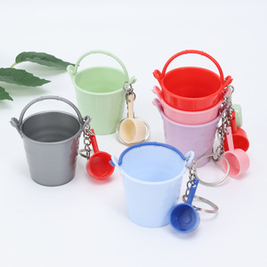Plastic toy mini bucket and water ladle set, <b>backpack</b>, keychain, pendant, mini supermarket scene props - Product Image 1