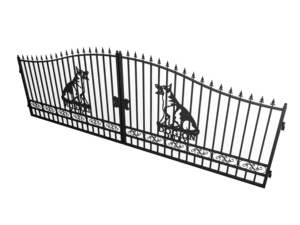 Portail Principal en Fer Forgé Silhouette Berger Allemand « Chien de Garde » – Portail Décoratif en Métal pour Maison et Ferme - Product Image 6