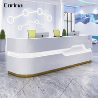 Le design de comptoir de réception de clinique le plus populaire pour le bureau de l'hôpital, comptoir de réception de luxe