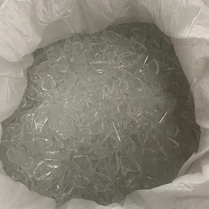Grosir kaca transparan bahan baku kaca borosilikat tinggi pecah hancur kaca Cullet