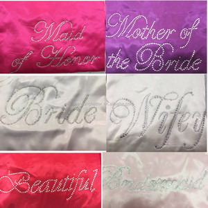 Robes de mariée en soie satinée, kimono uni, teinture unie, sexy, lisses, douces, grande taille, robes de soirée de mariage, robes de matin imprimées, robes brodées - Product Image 5