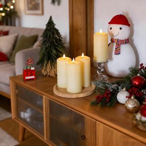 Remote Control LED Pillar <b>Candles</b> <b>Set</b>-Battery Operated Smokeless for Home Decoration Wedding Party & Christmas - Product Image 3