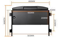 Plateau de clavier en acier à fixer sous le bureau, plateau de souris rotatif à 360° détachable – Support de clavier d'ordinateur coulissant moderne pour bureau