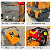 Compacteur routier vibrant à double tambour, portatif, à bas prix, directement de l'usine, mini-compacteur à double roue en acier, machinerie routière