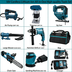 Ensemble d'outils 18V à gamme complète, robuste, pour la construction et l'entretien industriel, <span class=keywords><strong>kit</strong></span> combiné d'outils électriques sans fil sans balais - Product Image 2