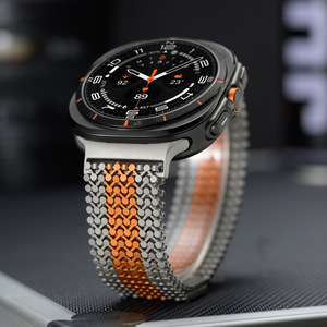 Vente en gros de bracelets magnétiques de haute qualité 40/44 pour <span class=keywords><strong>Samsung</strong></span> <span class=keywords><strong>Watch</strong></span> 8, en acier inoxydable, ultra 47 mm, pour hommes, style professionnel - Product Image 4