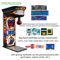 Machine de boxe arcade Dragon Fist personnalisée avec accepteur de billets, jeux de rue à monnayeur pour boxeurs, version anglaise