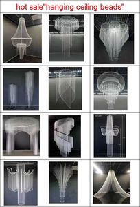 ฉากหลังม่านคริสตัลประดับลูกปัดสำหรับงานแต่งงาน LEDA Wedding ceiling Centerpiece เหมาะสำหรับงานเลี้ยงฉลองสมรส - Product Image 6