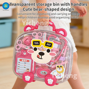Juego de Médico de Juguete de Plástico para Niños de 26 Piezas <span class=keywords><strong>con</strong></span> Estuche de Almacenamiento en Forma de Oso, Kit Médico de Juego de Imitación para Niños Pequeños, <span class=keywords><strong>Juguetes</strong></span> Educativos para Niños y Niñas - Product Image 4