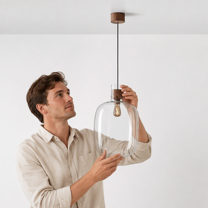 Lustre moderne minimaliste pour salon, lustre en verre en forme de <span class=keywords><strong>bouteille</strong></span> - Product Image 4