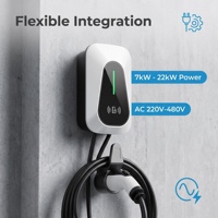 Cargador de Vehículos Eléctricos Tipo 2, Cargador Universal para Hogar, 7kW, 3 Fases, 32A, Carga Rápida, Wallbox, Cargador de CA para Coche Eléctrico, Estación de Carga para Vehículos Eléctricos