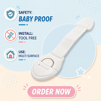 Serrure de sécurité réglable pour bébé pour tiroirs, armoires, portes de réfrigérateur, loquets de sécurité pour enfants, pas de perçage nécessaire
