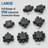 Meilleure vente M2068 boîte de jonction électrique étanche en nylon IP67 boîte de jonction de câble en plastique connexion électrique bidirectionnelle