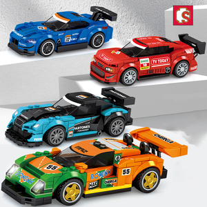SEMBO Block 607089-607092 4pcs/Boxs豪华迷你汽车套装4种混合塑料砖什锦迷你套装建筑模型玩具 - Product Image 2