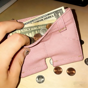 Boshiho Pink Jeans <b>Wallet</b> Personalized Denim <b>Money</b> Holder Coin Purse Foldable Denim Shorts Pants Card Holder <b>Wallet</b> - Product Image 1