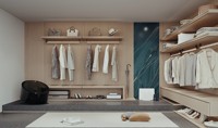 Lesso Home Armoire coulissante et coiffeuse de luxe moderne, écologique, avec porte à charnières en maille tissée et cadre doré personnalisé, pour chambre et villa