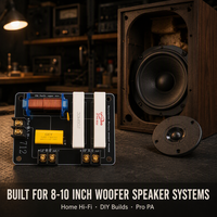 Gertsound 712 Réseau de Crossover Audio Passif 2 Voies en Cuivre, Diviseur de Fréquence Aigus/Bas 10-12 Pouces, 4-8 Ohm 100-300W, Accessoires