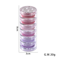 Poudres à ongles acryliques professionnelles en vrac, 6 couleurs personnalisées, couleurs brillantes de bonbons