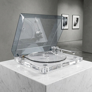 Tourne-disque professionnel en acrylique transparent de <span class=keywords><strong>luxe</strong></span>, audio Hi-Fi Bluetooth, plateau minimaliste artistique, lecteur de disques vinyles - Product Image 4