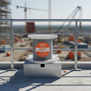 Câble en acier inoxydable Vevor 1/8 po 7x7, 100 pieds, pour balustrades et balcons - Product Image 2