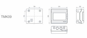 กล่องพลาสติกกันน้ำ TMK(SK) ซีรีส์ SK-6 กล่องจ่ายไฟ - Product Image 4