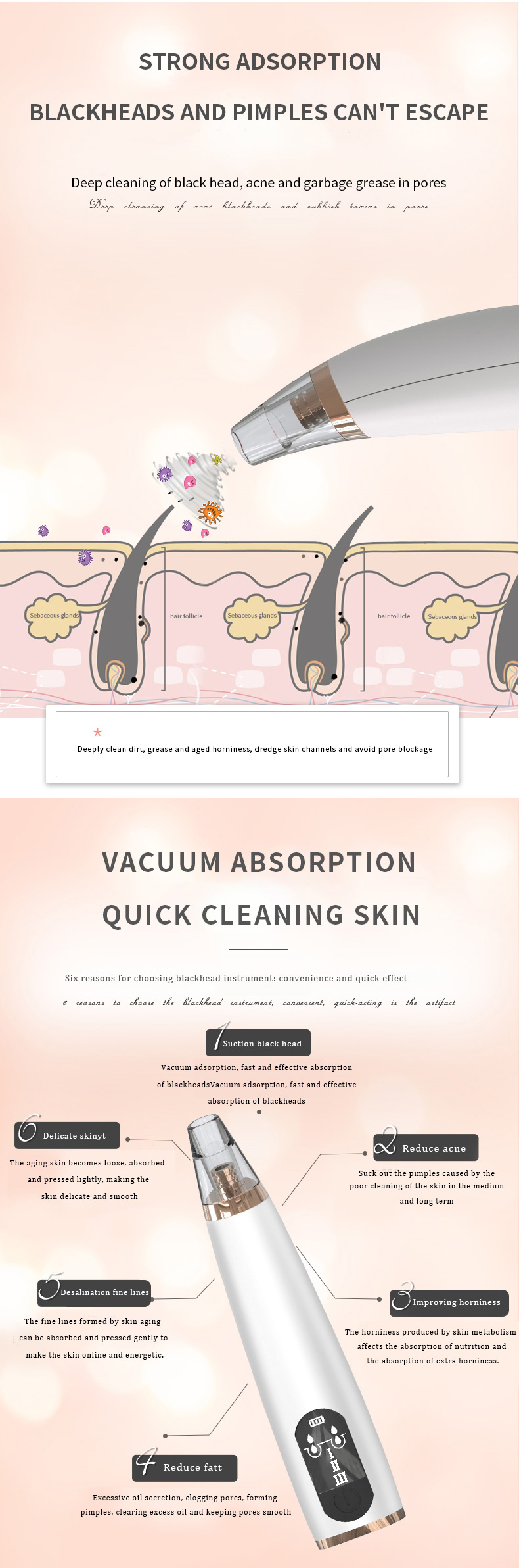 Pore Cleanser Cleansing Pulled Out Get Rid Of Suction The Whitehead Blackhead Removal Remover Black Absorption Instrument