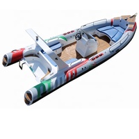 En vente Hypalon Rib Boat Catamaran gonflable rigide Yacht en fibre de verre PVC coque bateau de pêche avec moteur hors-bord pour l'utilisation de la rivière
