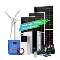 Système hybride éolien solaire domestique de 10 kW, système complet de petite éolienne, génération d'énergie domestique, systèmes hybrides solaire-éolien