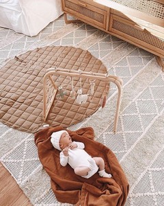 Nouveauté Tapis de jeu pour bébé rond antidérapant en tissu doux et coloré non toxique pour nouveau-nés - Product Image 2
