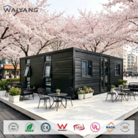 Maison conteneur préfabriquée extensible de 20 pieds avec cuisine, toilettes, et pièce de jardin modulaire pour bureau à domicile et cabane de ferme