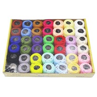 42-Roll 100% katun benang rajut bola Set pola celup jahit silang & bordir benang Kit untuk membuat kerajinan
