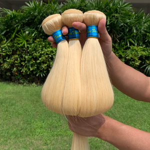 ยุโรปรัสเซีย613ผมบลอนด์เวอร์จิน,10A สีบลอนด์ตรงเวอร์จินยังไม่ได้หนังกำพร้าชิดผม,613สีบลอนด์มนุษย์ผมสาน - Product Image 2
