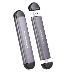 فائق السرعة NVME SATA ثنائي البروتوكول من النوع المزدوج-C USB3.1 M.<span class=keywords><strong>2</strong></span> SSD حاوية Gen <span class=keywords><strong>2</strong></span> مادة M.<span class=keywords><strong>2</strong></span> SSD صندوق ألومنيوم متنقل - Product Image 1