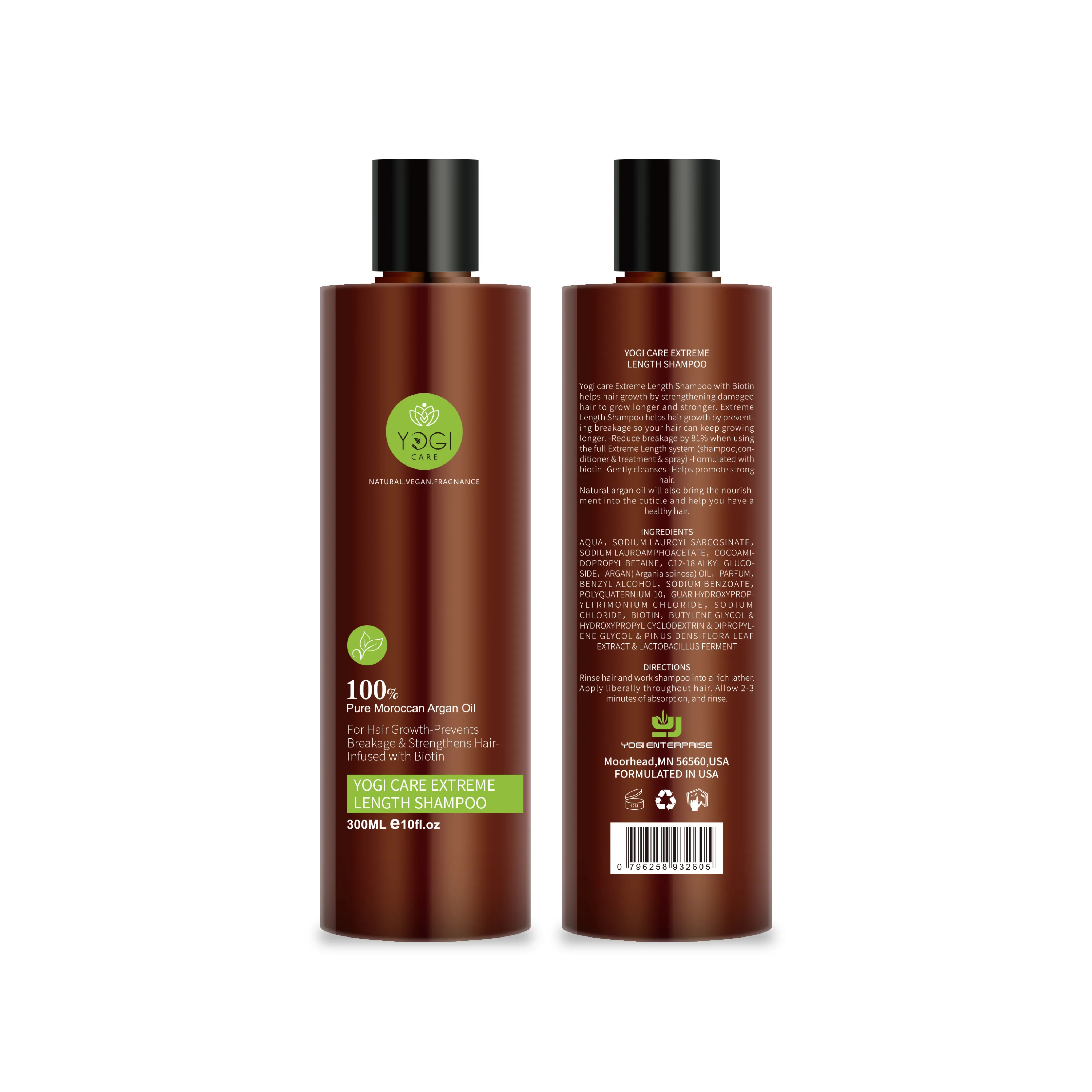 Yogi care 100% Moroccan argan oil hair growth shampoo anti-hair loss nourishing hair shampoo