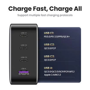 Chargeur de téléphone USB C UGREEN 100W Nexode 4 ports GaN pliable compact, chargeur mural rapide, adaptateur secteur pour MacBook Pro Air - Product Image 3