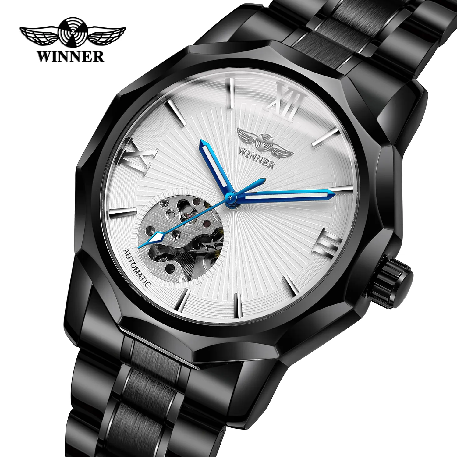 Top Brand Forsining Winner 8116 Modern Mens Automatic Watches Luxury Water Resist Mechanical Skeleton Wrist Watch