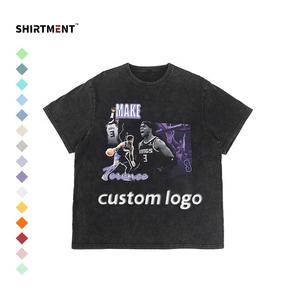 เสื้อยืดผ้าฝ้ายโอเวอร์ไซส์ผ้าฮิปฮอปสำหรับผู้ชายเสื้อโอเวอร์ไซส์ผ้าฝ้าย100% กราฟิกพิมพ์ลายโลโก้ได้ตามต้องการ - Product Image 1