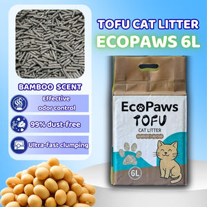 Litière pour chat Ecopaw Premium Tofu, écologique, en fibres de soja, jetable et biodégradable, contrôle efficace des odeurs, sans poussière, agglomérante - Product Image 3