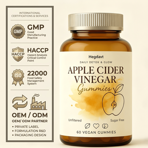 Bonbons Gommes au Vinaigre de Cidre de Pomme Marque Privée OEM ODM Détox Minceur Ventre Plat Mélange Vitaminé Halal <span class=keywords><strong>Sans</strong></span> <span class=keywords><strong>Sucre</strong></span> - Product Image 1