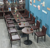 Ensemble de table et de chaises en bois pour restaurant extérieur moderne, café, salon, vente en gros