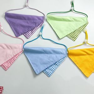 Yisi Pet Triangular Bibs Lattice Pattern Warm Cat Dog <b>Scarf</b> All Seasons - Product Image 3