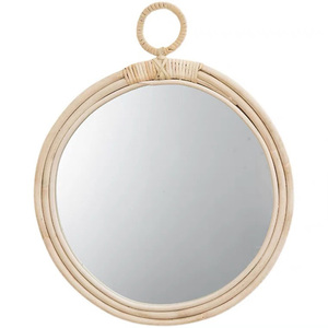 <span class=keywords><strong>Espejo</strong></span> de ratán de pared de decoración de oro moderno hecho a mano grande para baño sala de estar dormitorio - Product Image 5