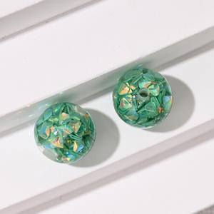 Wholesale 16mm Round Acrylic Colored Sequin Straight-hole Beads <b>DIY</b> Mobile Phone Chain Pendant Pen <b>Accessories</b> - Product Image 4