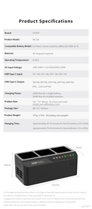 Ltop Mavic ฮับชาร์จ<span class=keywords><strong>3</strong></span> Series 200W ที่ชาร์จเร็วสำหรับแบตเตอรี่<span class=keywords><strong>3</strong></span>ก้อนใช้ได้กับโดรน DJI - Product Image 6