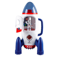 Jouet de Modélisme Aérospatial pour Enfants, Fusée Sonore et Lumineuse, Voiture d'Exploration Spatiale à Inertie, Maison de Jeu en Plastique, 4-6 Ans, Unisexe