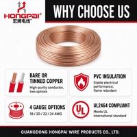 Kabel Fleksibel Berpelindung HONGPAI UL2464 PVC dengan Konduktor Tembaga Berlapis Timah 2 3 4 5 Inti AWG18 20 22 24 300V 80C OEM