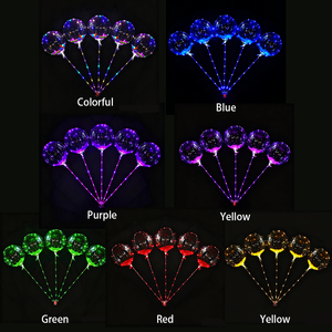 بالون بوبو مضيء بتقنية LED لعام 2026، بأنماط كرتونية متنوعة، شفاف، ملون، لأجواء السوق الليلي، للأطفال، متوفر للشحن المباشر - Product Image 5