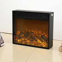 Cheminée électrique moderne autonome avec flamme réaliste, chauffage, télécommande, style table basse, économie d'énergie