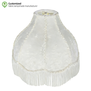 <span class=keywords><strong>Paralume</strong></span> Artigianale Vintage con Nappe e Frange, Stile Rustico Europeo Vittoriano, Eco-Friendly, con Pizzo e Design Esclusivo - Product Image 1